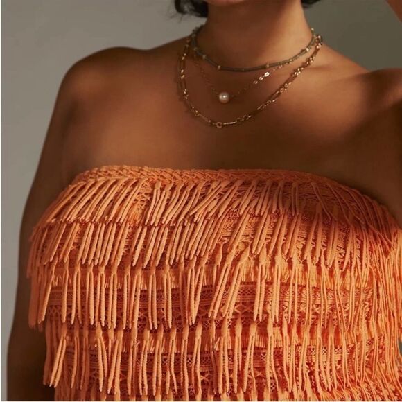 Anthropologie Orange Mini Dress - Picture 3 of 9